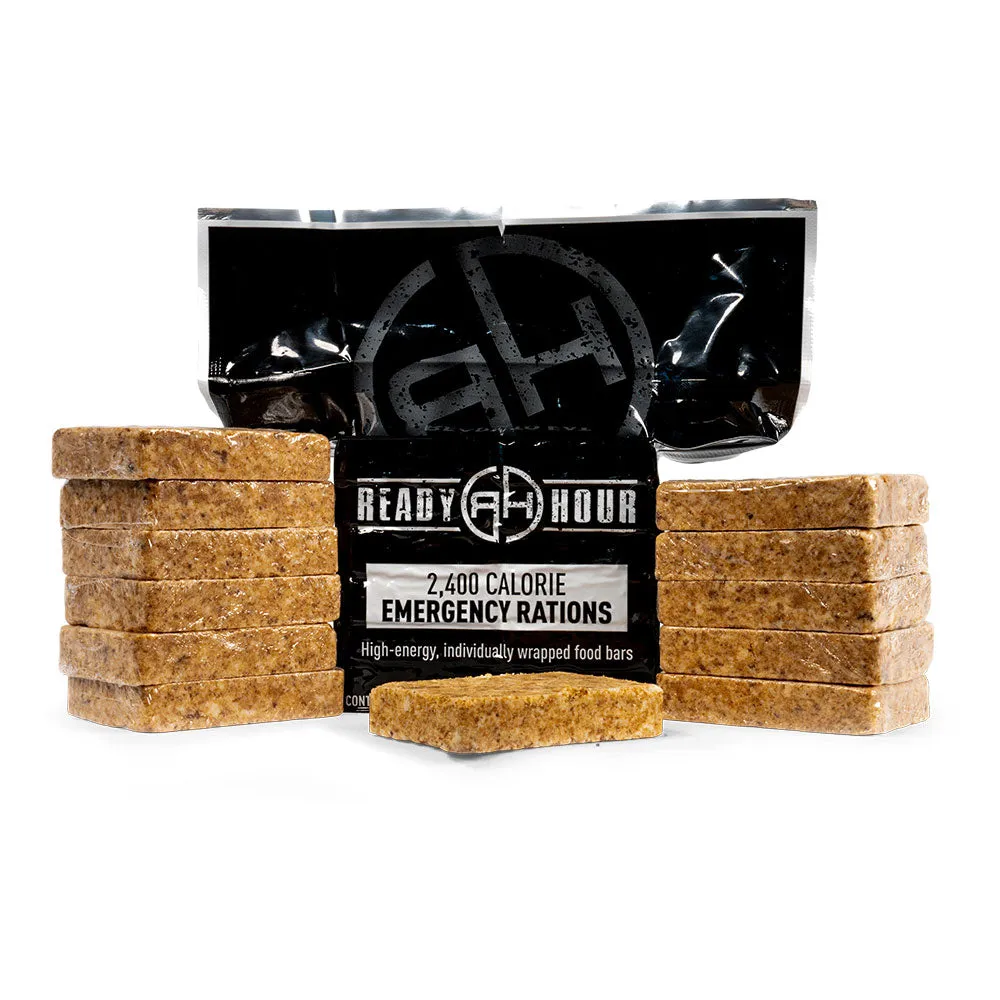 Ready Hour Case Pack:  On-The-Go Emergency Food Ration Bars 2400 Calories (30-Pack)