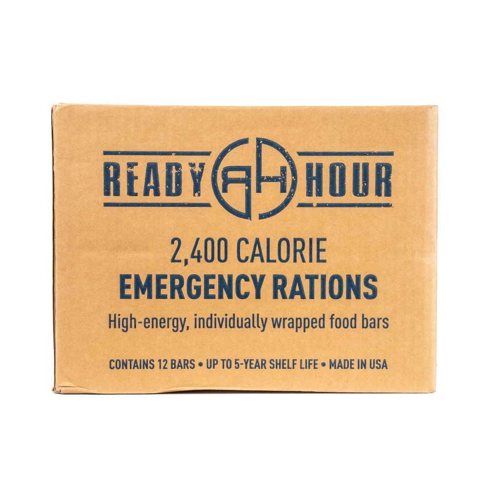 Ready Hour Case Pack:  On-The-Go Emergency Food Ration Bars 2400 Calories (30-Pack)