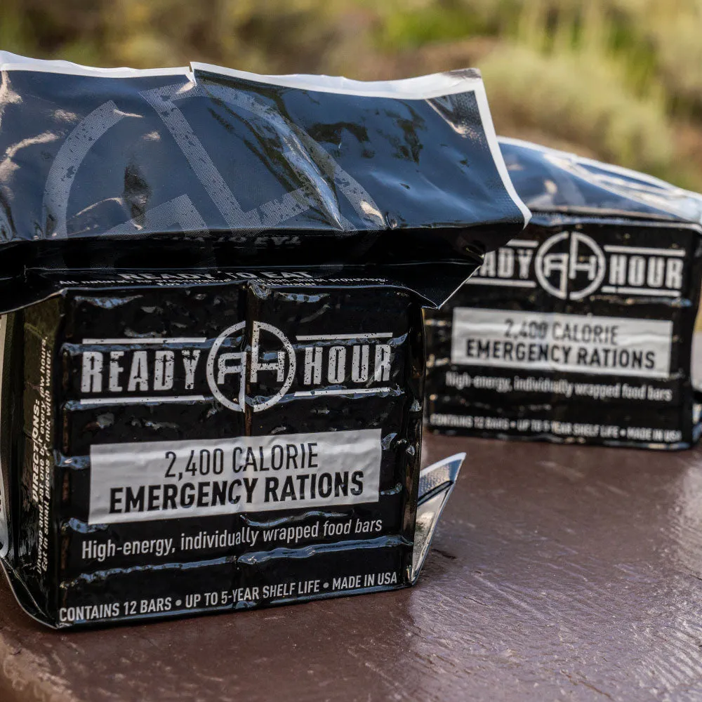 Ready Hour Case Pack:  On-The-Go Emergency Food Ration Bars 2400 Calories (30-Pack)