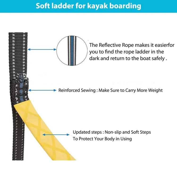 RT-1 Rubber Boat Special Boarding Ladder, Spec: 5-Ladder (Blue)