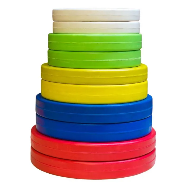 Rubber Coated Plates - Coloured 0.5kg - 2.5kg