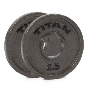 Scratch and Dent - 2.5 LB Pair Cast Iron Olympic Plates - FINAL SALE