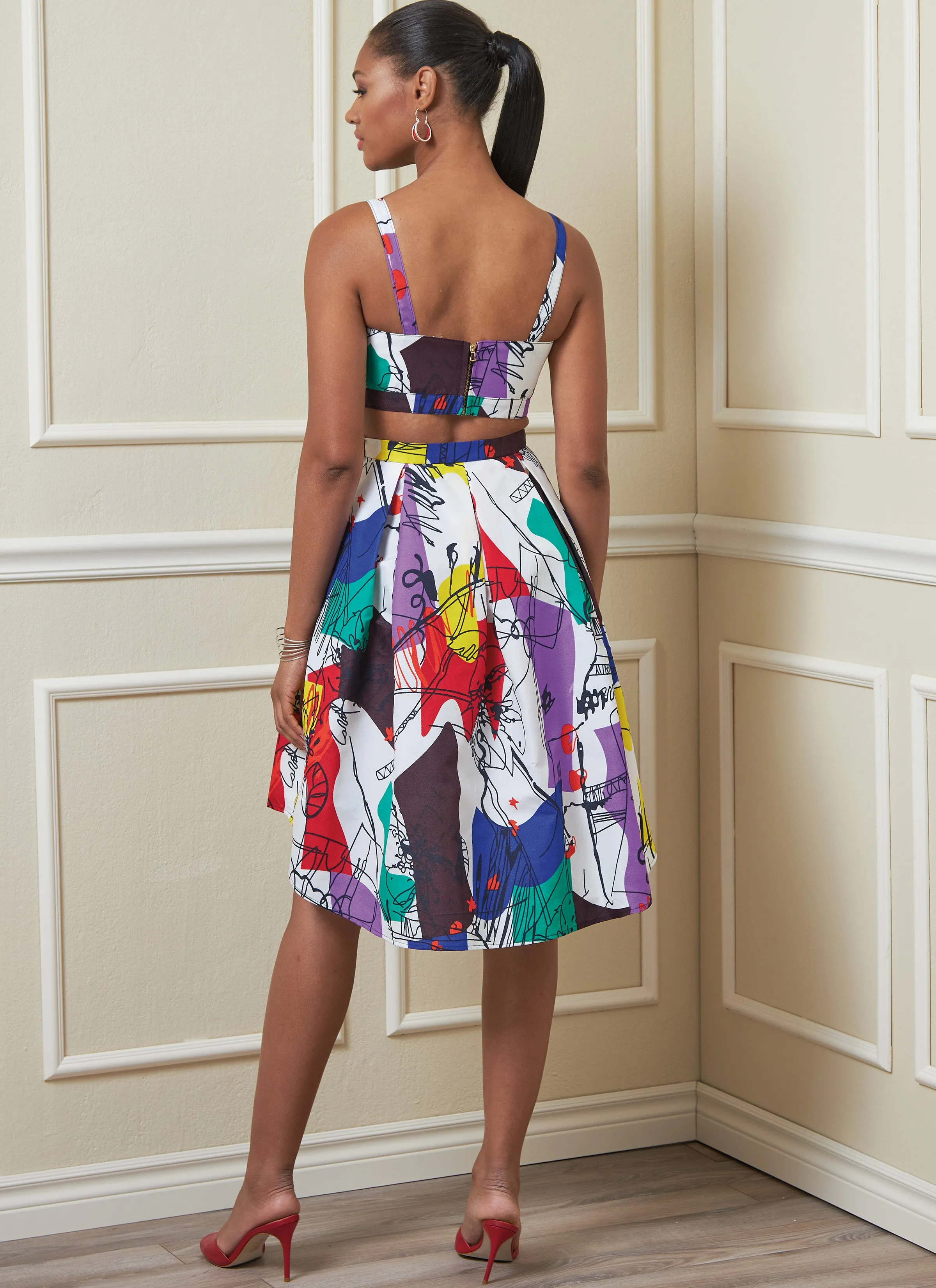 Vogue Pattern V1893 Misses' Top, Shorts and Skirt