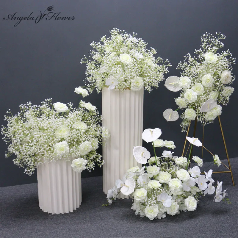 White Wedding Arch Decor Table Centerpiece Party Floor Flower Ball A161 A7480