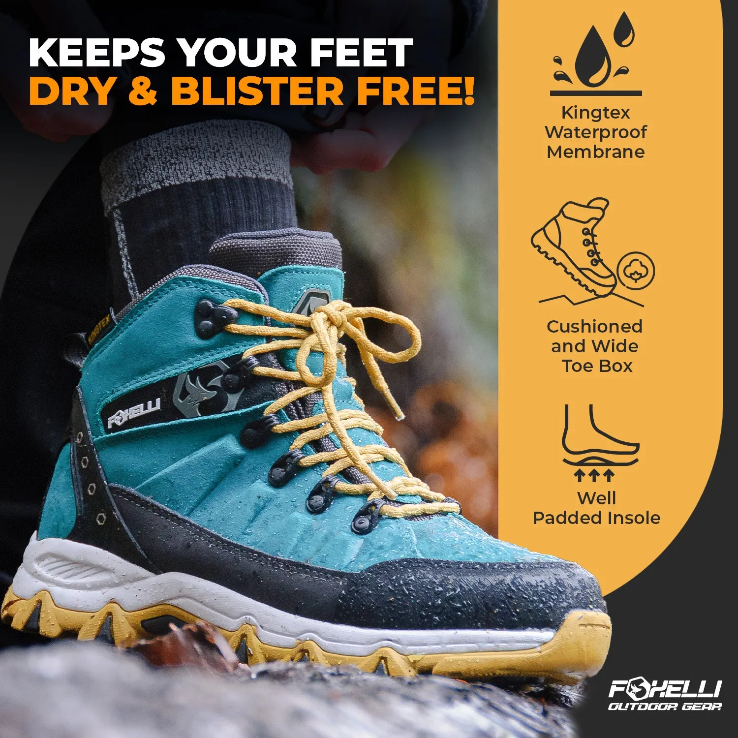 Women's Hiking Pants & Teal Boots