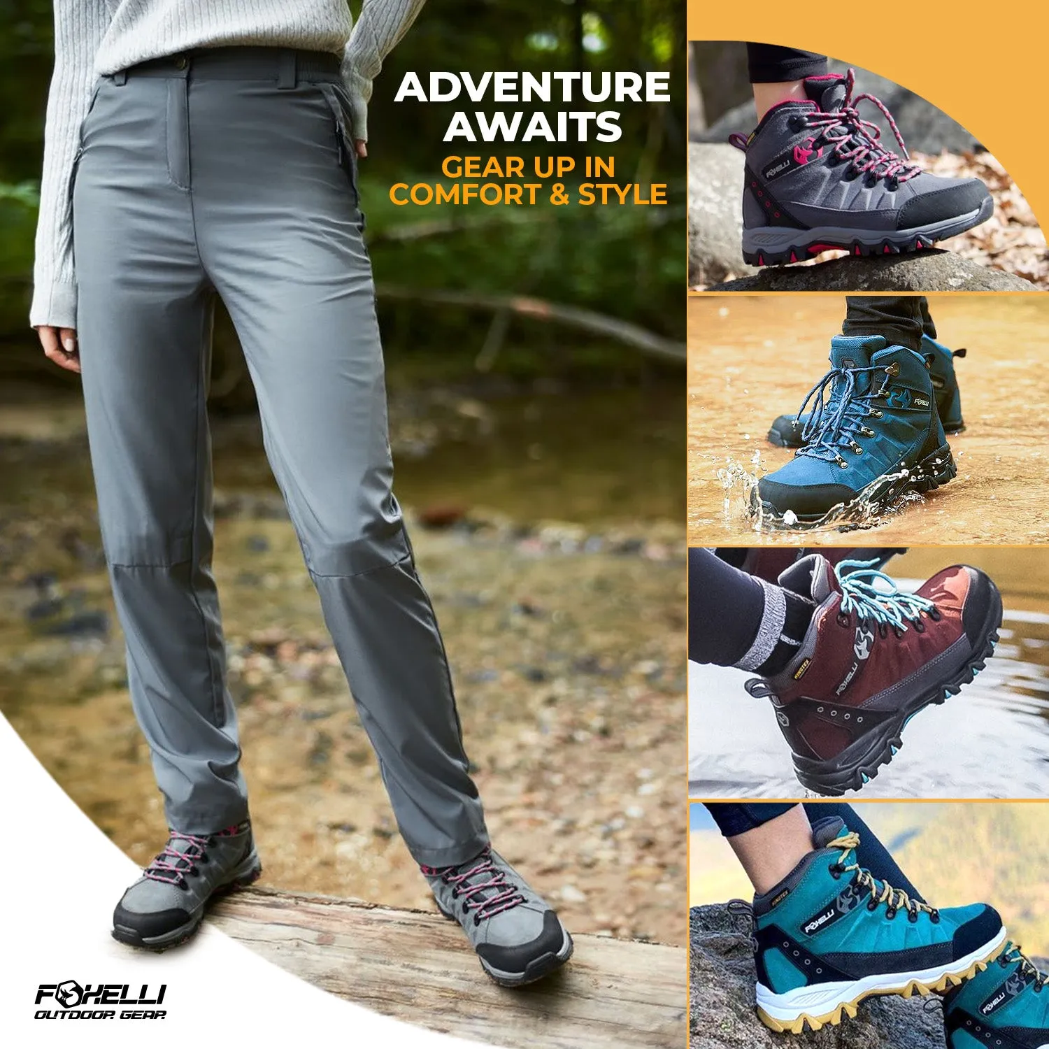 Women's Hiking Pants & Teal Boots