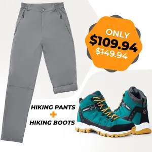 Women's Hiking Pants & Teal Boots
