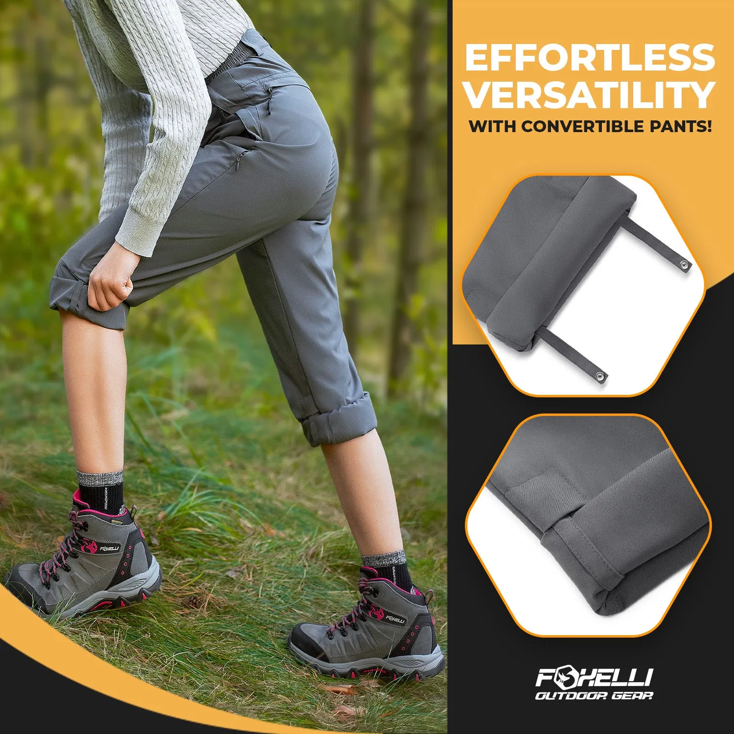 Women's Hiking Pants & Teal Boots